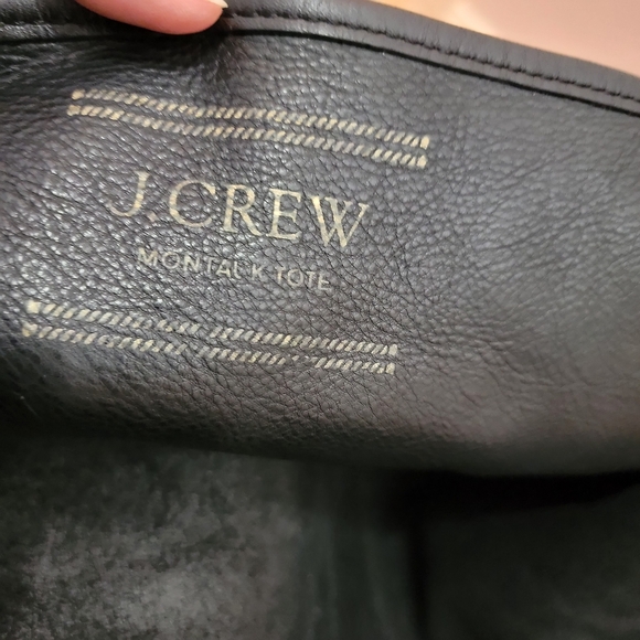 J. Crew Montauk Black Leather Tote Bag - Picture 12 of 12